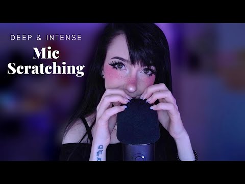 ASMR ☾ Tingles for your Head [deep & intense mic cover scratching, long nails] Part 2/2 💜