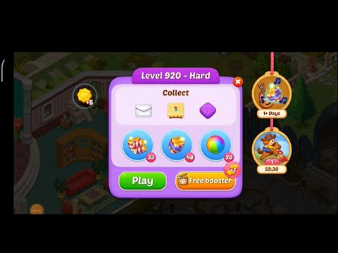Matchington Mansion Level 920 - Hard Level/ iOS/Android