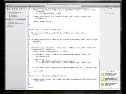 iOS Tutorial: UIRefreshControl with a UITableViewController using Storyboards and xCode 5 - Part 2