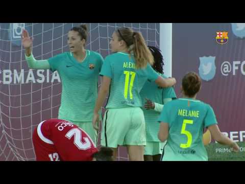 [HIGHLIGHTS] FUTBOL FEM (Lliga): FC Barcelona - Tacuense (3-0)