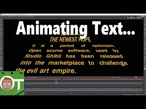 New Type Tool font selection options and adding, editing & animating text - OpenToonz Tutorial