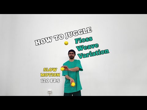 Floss - Weave Variation Juggling Trick - Super Slow Motion 120 fps 👌