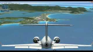 Microsoft Flight Simulator X Demo - Landing at Princess Juliana International Airport