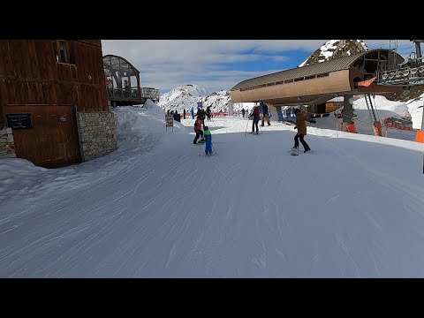 GoPro POV Skiing | Blue Quillis Run La Plagne | Smooth Alpine Descent | Ski France 2023