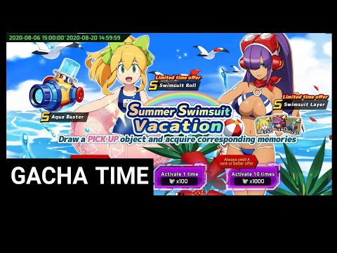 Gacha Summoning Capsule Pull - Summer Swimsuit Vacation 3000 Element Metal [ Rockman X Dive ]