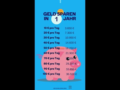 Geld sparen in 1 Jahr