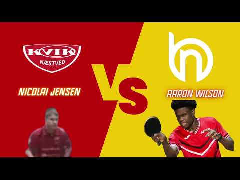 Østserie - Kvik Næstved vs. Næstved Bordtennis - Nicolai Jensen - Aaron Wilson