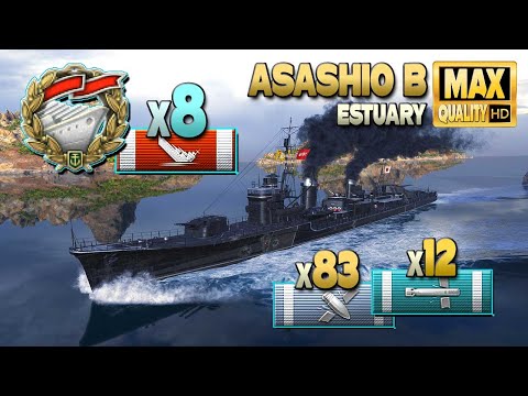Destroyer Asashio B: Excellent Solo Warrior - World of Warships