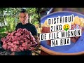 DISTRIBUÍ 21KG DE FILÉ MIGNON EM MARMITAS NA RUA