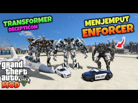 TRANSFORMER SOUNDWAVE DAN STARSCREAM MENJEMPUT TRANSFORMER ENFORCER - GTA 5 MOD TRANSFORMER