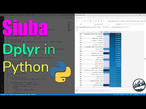 siuba: Data wrangling with dplyr in python