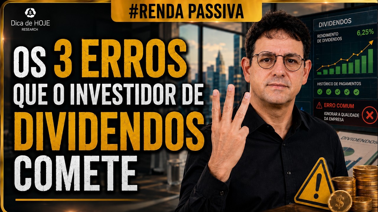 Os 3 ERROS que o investidor de DIVIDENDOS comete