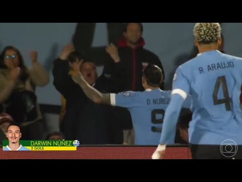 GOLS URUGUAI 2X0 BRASIL- ELIMINATÓRIAS PARA COPA DO MUNDO- GLOBO HD