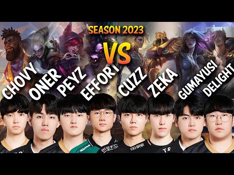 Chovy, Oner, Peyz, Effort VS Cuzz, Zeka, Gumayusi, Delight - Patch 13.13 KR Ranked