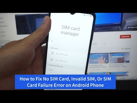 How to Fix No SIM Card, Invalid SIM, Or SIM Card Failure Error on Android Phone #Samsung Galaxy A12