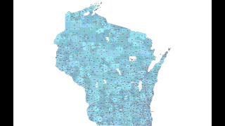 Wisconsin 5 digit zip code map. AI, PDF file.