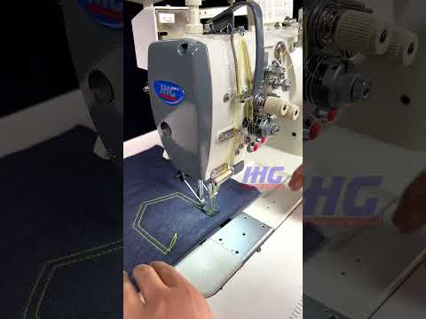 Programable Automatic Split Needle Bar Double Needle Sewing Machine #Shorts