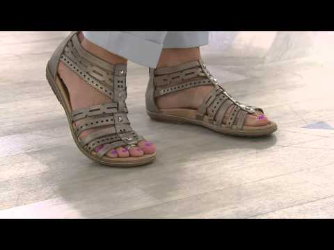 Earth Leather Multi-strap Sandals - Bay with Nancy Hornback