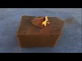 Burning a sponge - Experiment