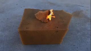 Burning a sponge - Experiment