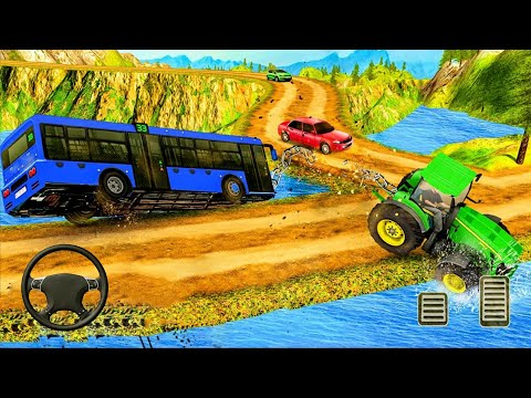 Chained Tractor Towing Bus 3D Simulation Game 2020 | #1 | Android iOS Gameplay