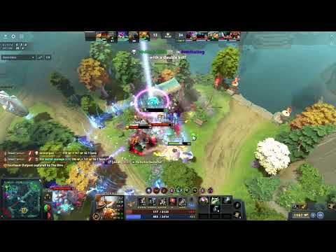 Techies triple kills Juggernaut, Pudge and Marci - living on nothing killing on nothing - team wipe!