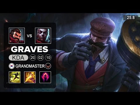 Graves vs Ekko Jungle - KR Grandmaster - Patch 25.8 Season 15