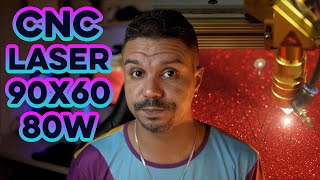 CNC LASER Duplo Tech 90x60 - Corte e Gravação - 80W