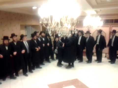 Skolya Rebbe dancing by a sheva brachos part1