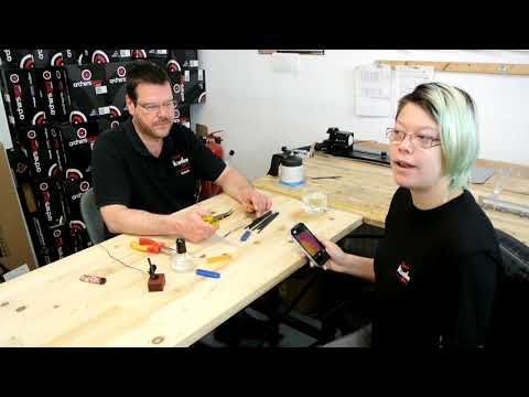 Archery - Glue the tips with hot glue - be careful not to overheat