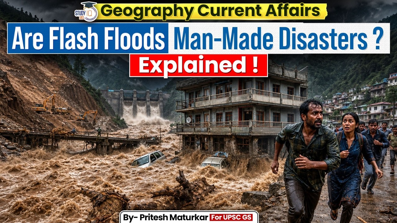 Why Are Flash Floods Increasing? Natural vs Man-Made Causes Explained | StudyIQ IAS