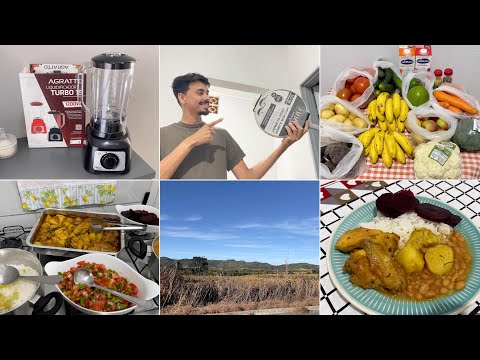 Comprei um liquidificador🤩/ Um presente!/ Compras de reposição+ Jantar caprichado!🥘/ Fui em Crixás..