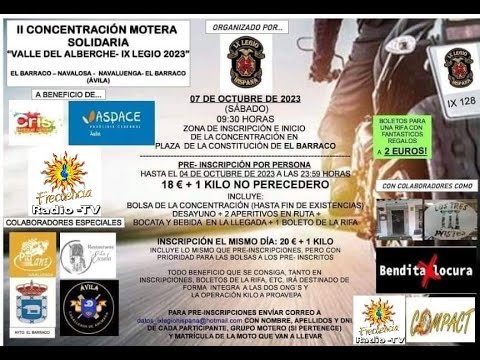 2º Concentración motera solidaria en el Barraco (Ávila)