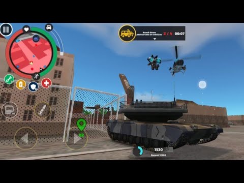 attacking with army tank to police helicopters ||Rope hero gameplay|| @Gun Fighter