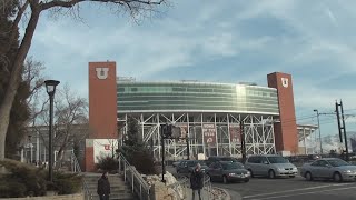 Driving thru the University of Utah campus