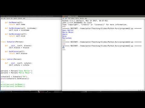 Python für Anfänger, Folge 26: Klassen (Teil 2)