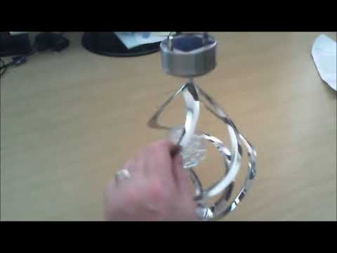 Xinji Color Changing Solar Powered Hanging Spiral Lamp Wind Spinner Garden Light, A Nice Addition to