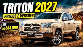 Mitsubishi Triton 2027 chega com 9 versões e preço de até R$ 364 mil!