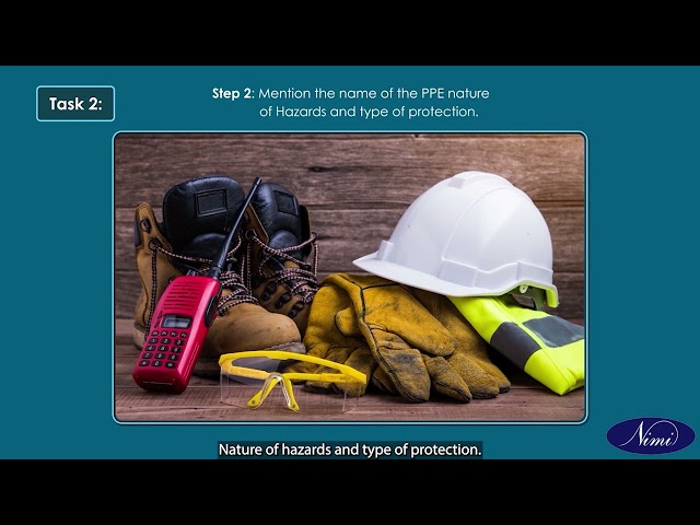 Demonstrate working height using PPE and take personal safety precautions