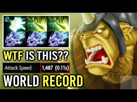 World Record 10 Hits Per Sec Max Attack Speed Alchemist Insane Build Fun Game Full Stack Farm Dota 2