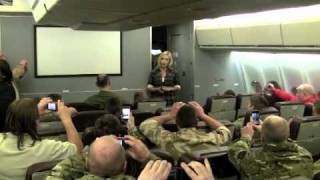 Katherine Jenkins sings on plane