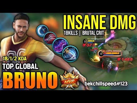 BRUNO BEST BUILD 2022 | TOP GLOBAL BRUNO GAMEPLAY | MOBILE LEGENDS