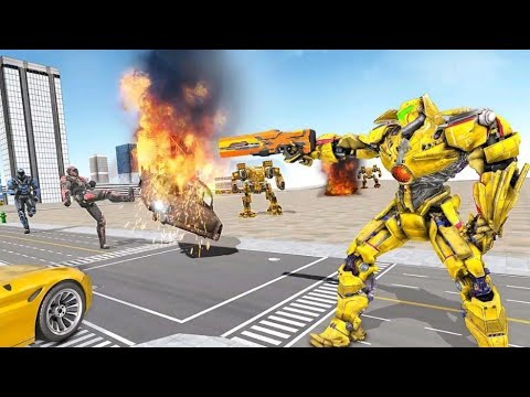 Optimus Prime Multiple Transformation Jet Robot Car Game 2020 - Android Gameplay