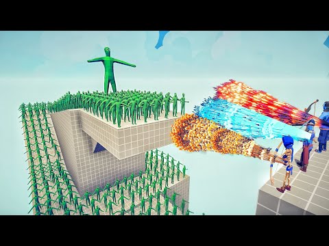 100x ZOMBIE ARMY+ GIANT ZOMBIE vs 3x EVERY GOD  - Totally Accurate Battle Simulator TABS