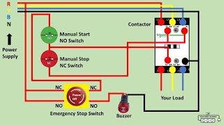 Emergency stop button switch wiring diagram