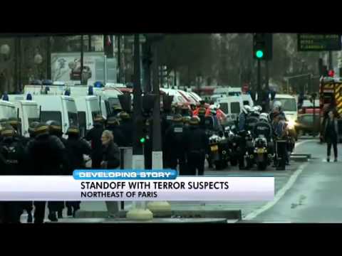 France Islamic State Terrorist Cell holding hostages two locations January 2015 Breaking News Video