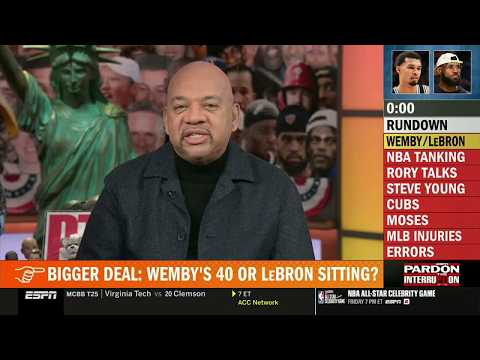 Pardon The Interruption | Wilbon on Wemby's 40 Pts as LeBron sitting and Pistons-Hornets suspension