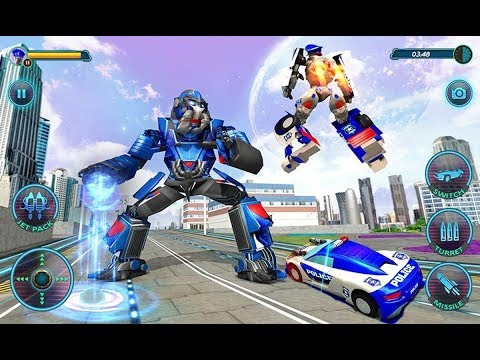 US Police Robot Car Revenge Game || Robot Police Car Transform || Robot Police VS Robot Game