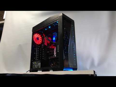 DIYPC DIY-G5-BK Tempered Glass Case W/ RGB LED Lights...