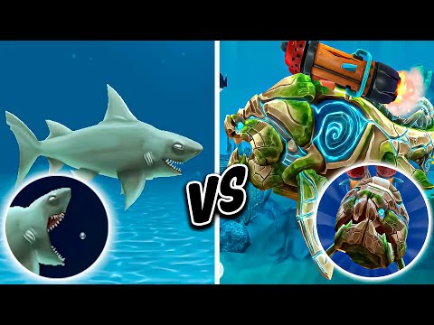 REEF SHARK VS BIG MOMMA SHARK | Hungry Shark Evolution VS Hungry Shark World